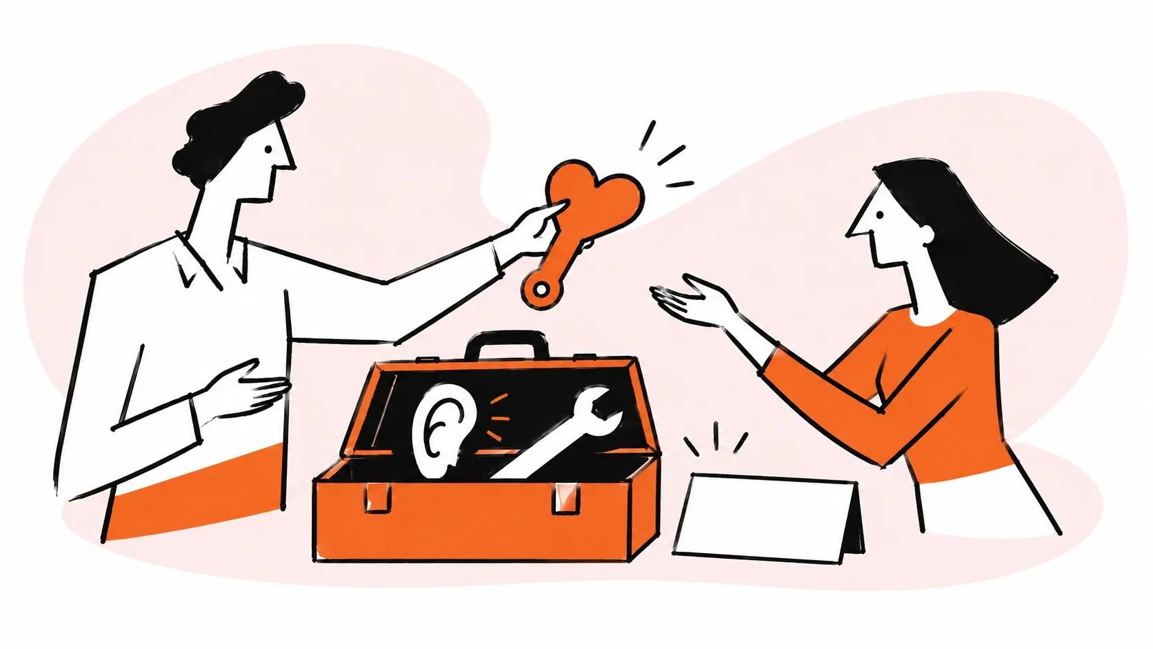 A trainee develops the skills needed to help customers.