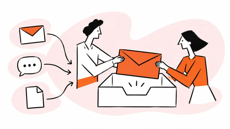 Teammates organize messages arriving in a shared group inbox.