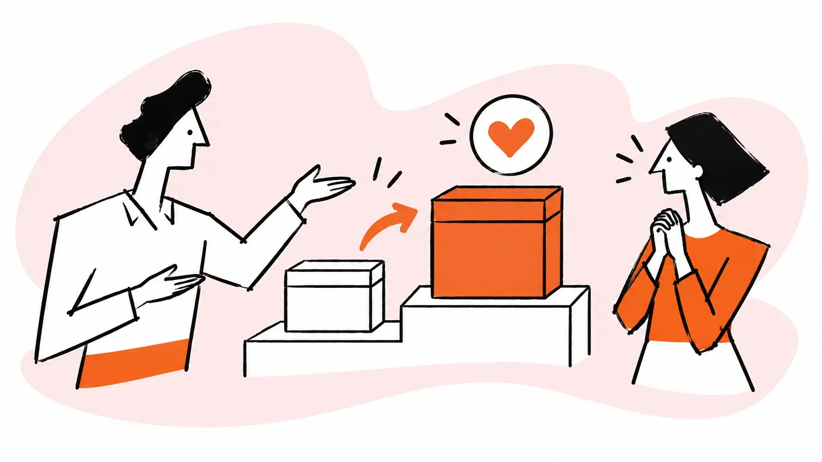 A seller offers a useful upgrade that fits a customer's needs.